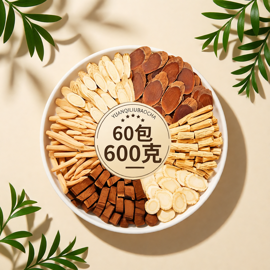 Beijing Tong Ren Tang Yuanqi Four Treasures Tea - Astragalus, Ophiopogon, American Ginseng, Codonopsis - Official Authentic Store For Qi And Blood Nourishment